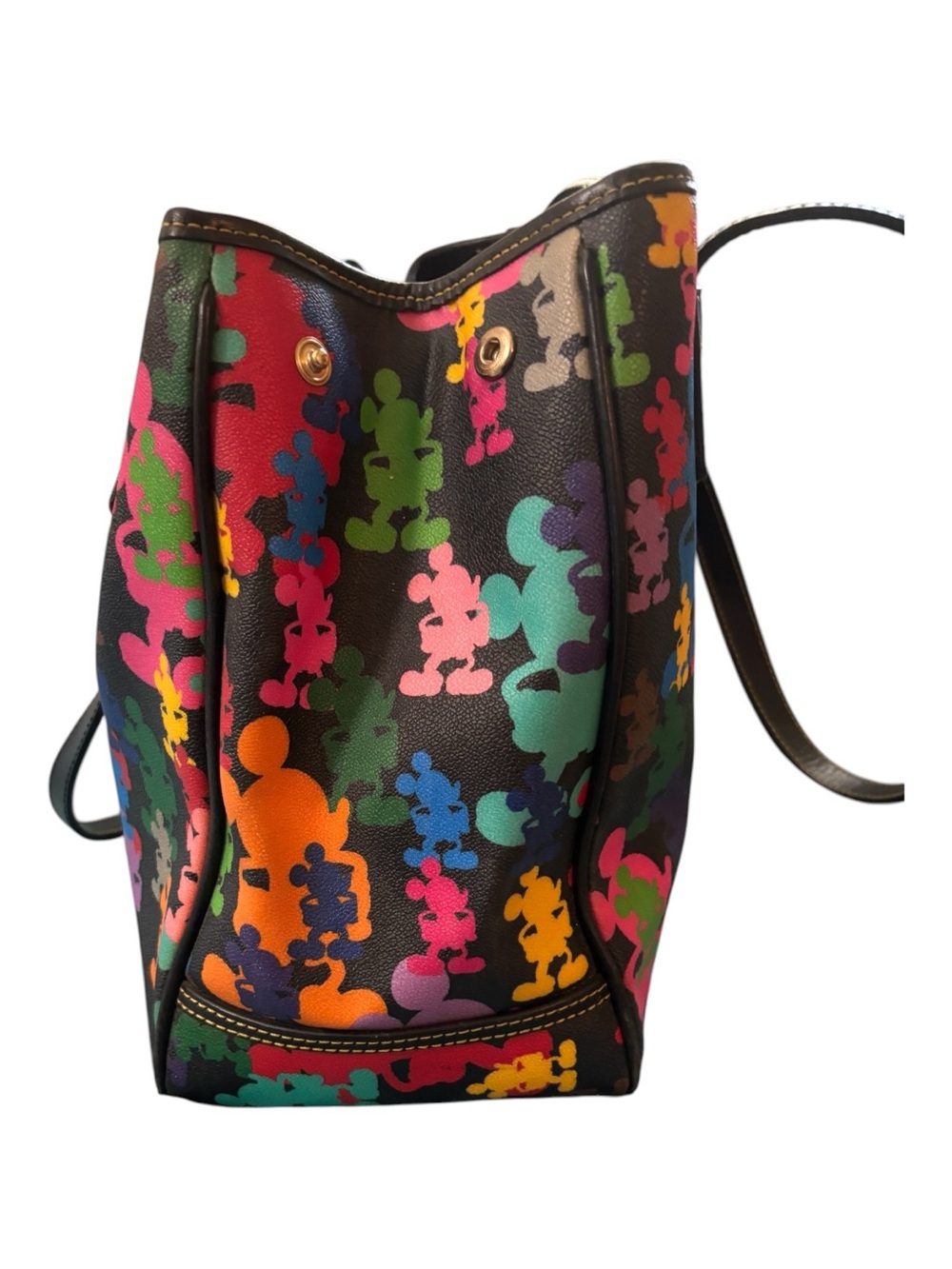 Dooney & Bourke Disney Parks Black Multicolor Mickey Silhouette Tote - Picture 5 of 16